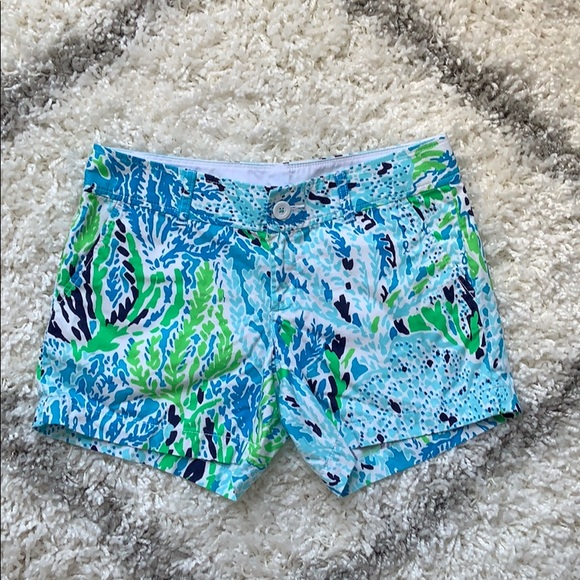 Lilly Pulitzer Pants - Lilly Spa Blue Let’s Cha Cha Callahan Shorts